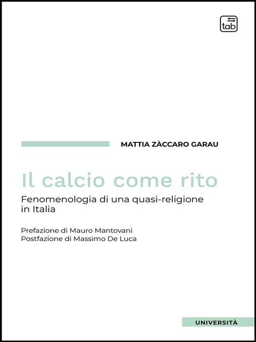 Title details for Il calcio come rito by Mattia Zàccaro Garau - Wait list